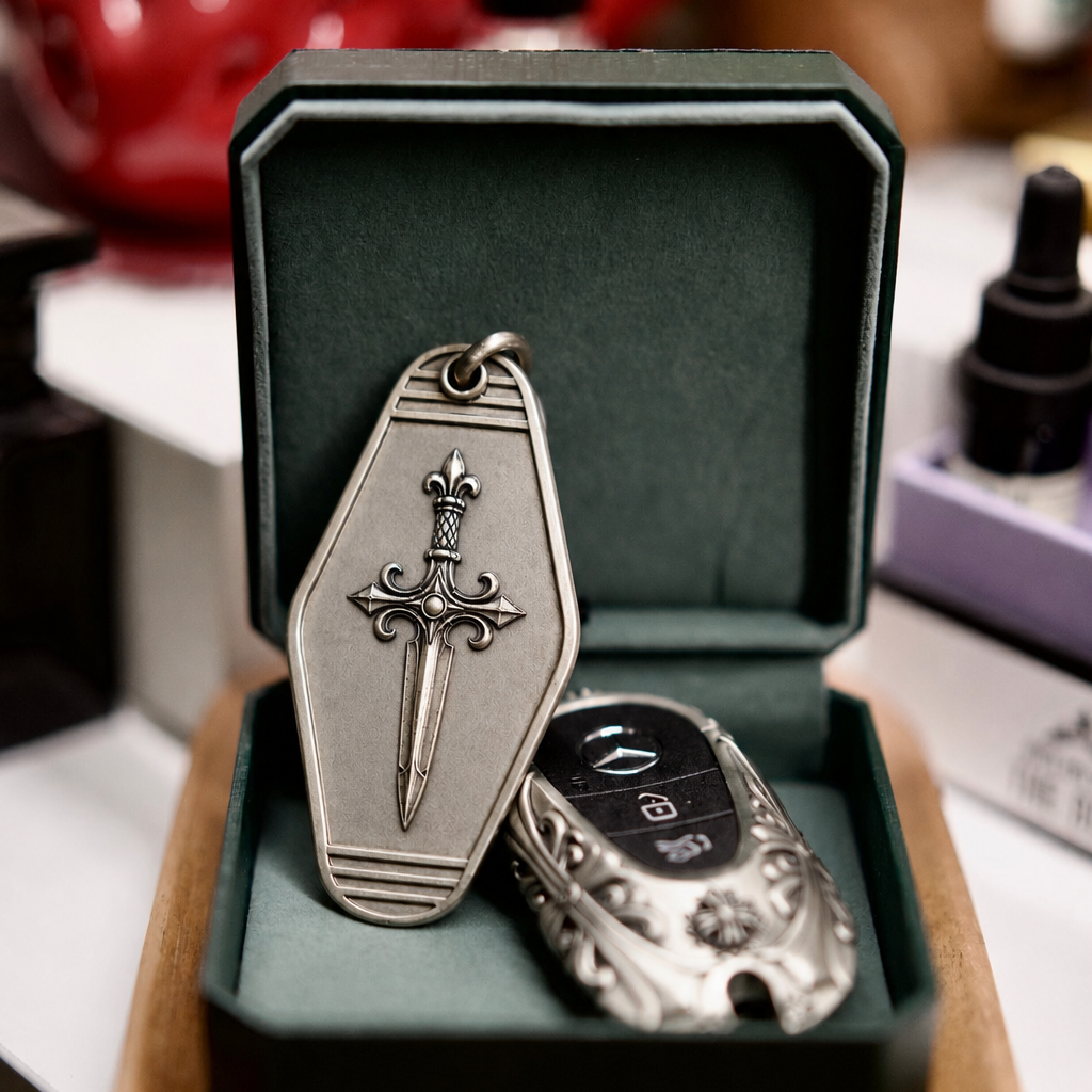 Knight’s Dagger Personalized Keychain