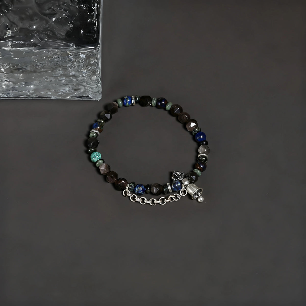 925 Sterling Silver Black Couple Bracelet - Minimalist Vintage