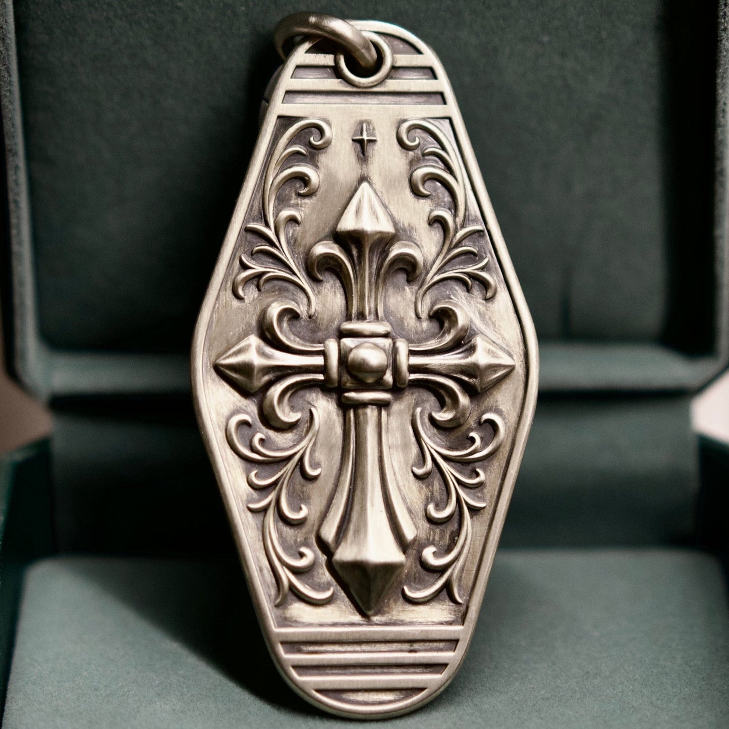 Cathedral Cross Personalized Keychain