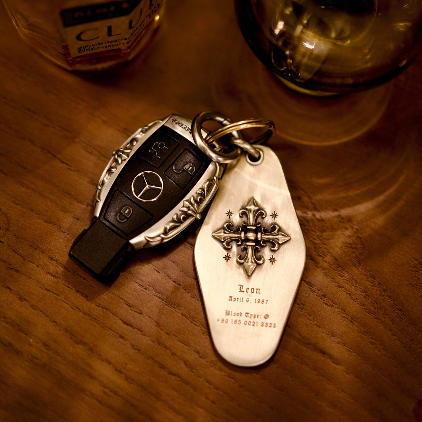 Cathedral Cross Personalized Keychain