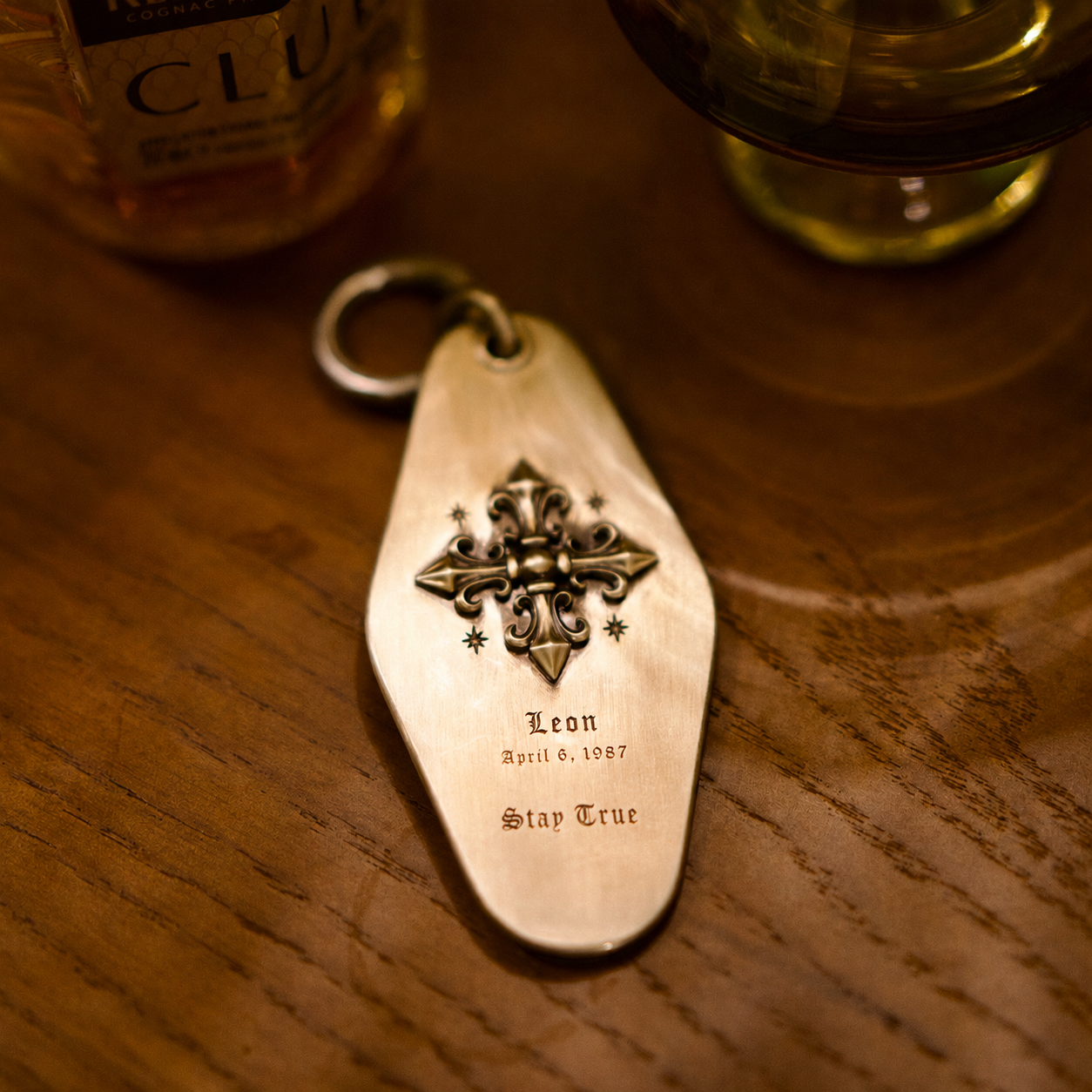 Royal Fleur Personalized Keychain