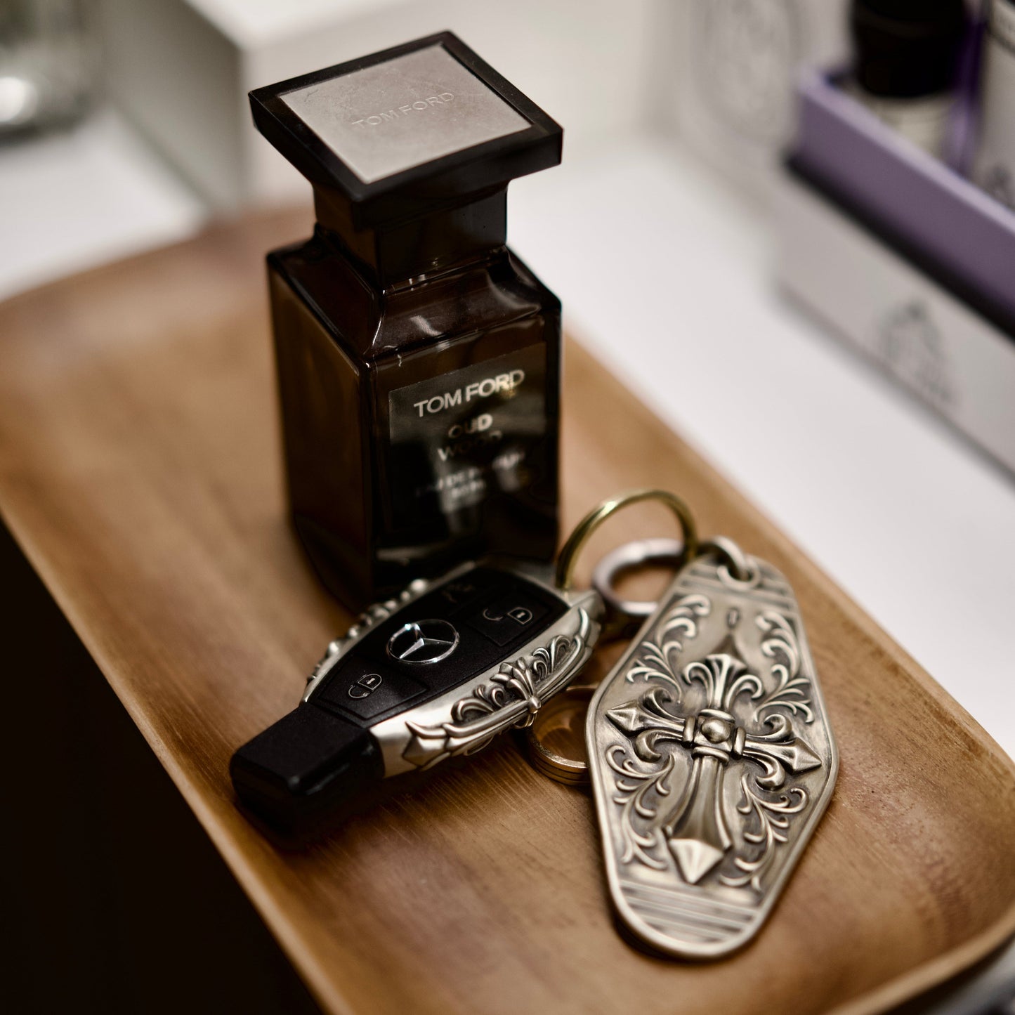 Cathedral Cross Personalized Keychain