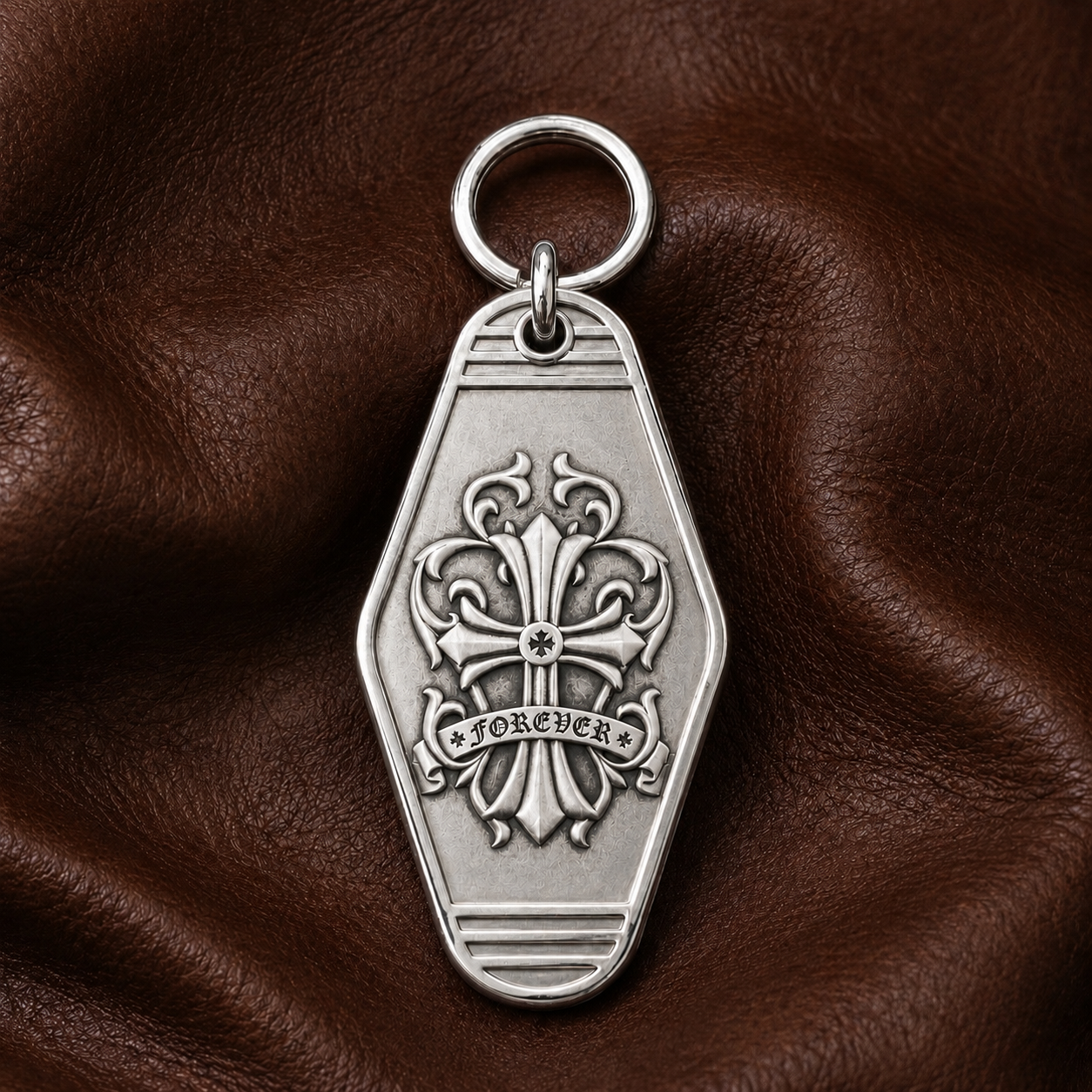 Fleur-de-Lis Crest Personalized Keychain