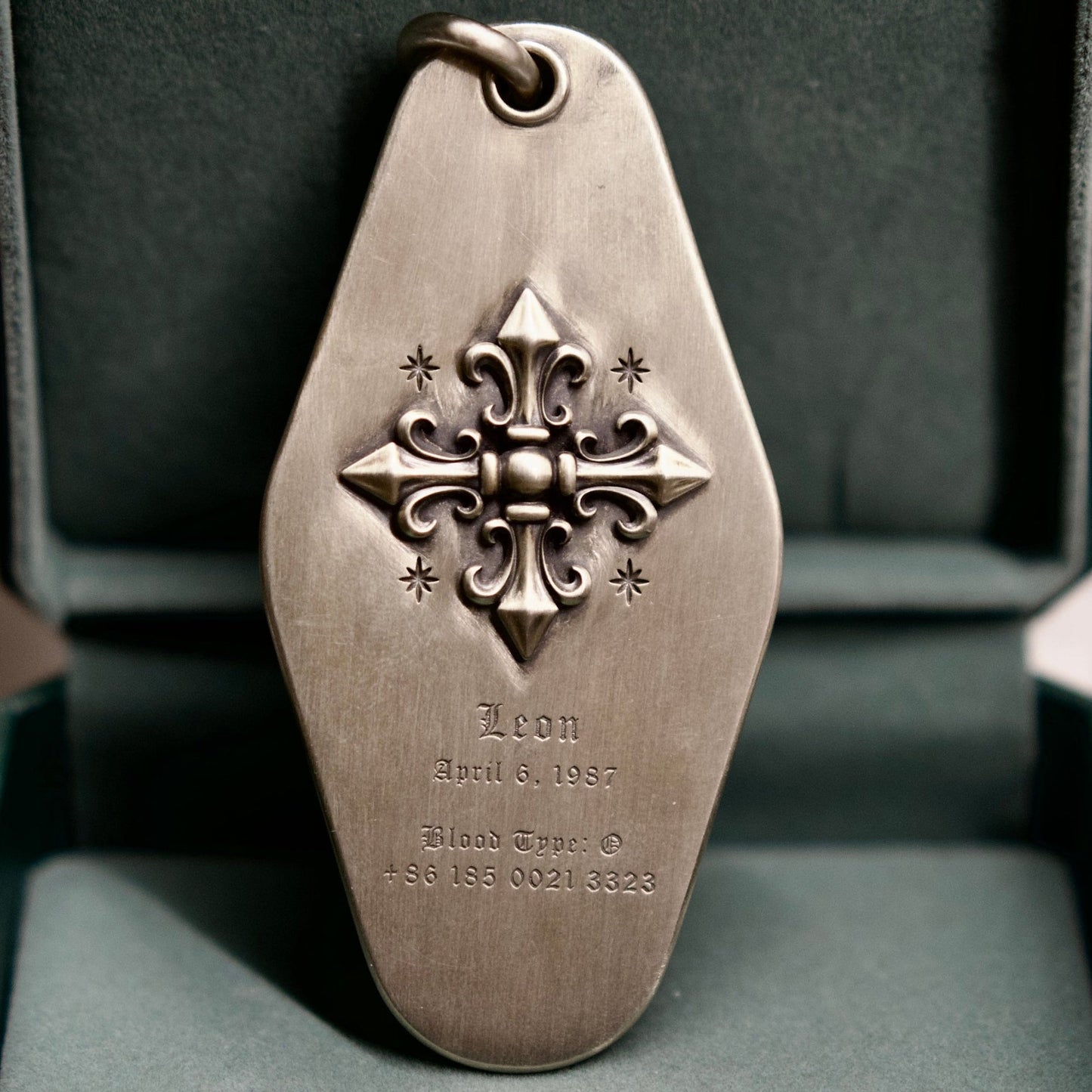 Cathedral Cross Personalized Keychain