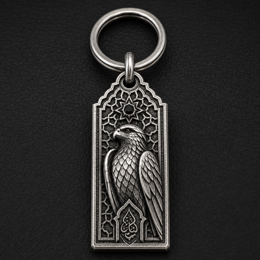 Desert Falcon Key Tag