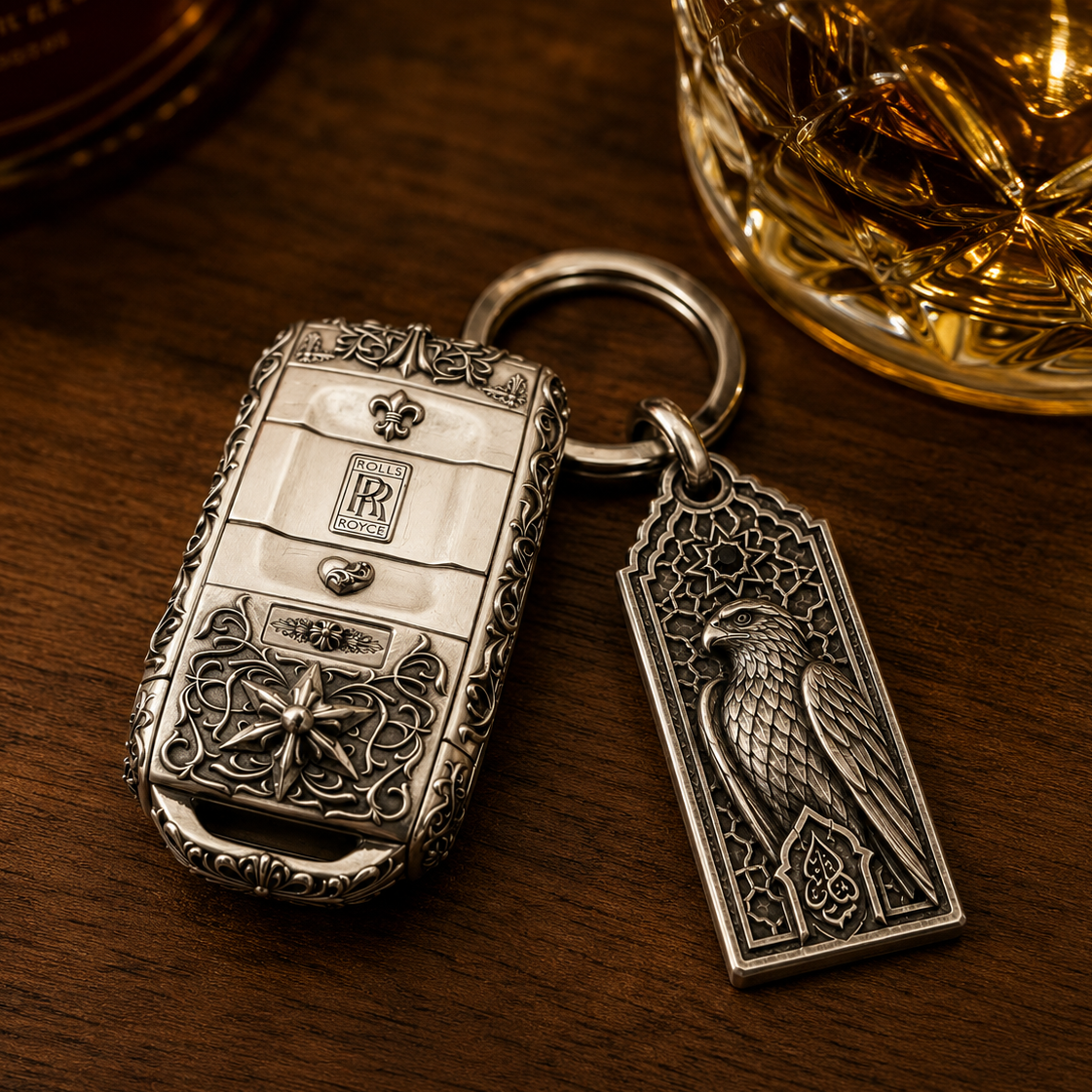 Desert Falcon Key Tag