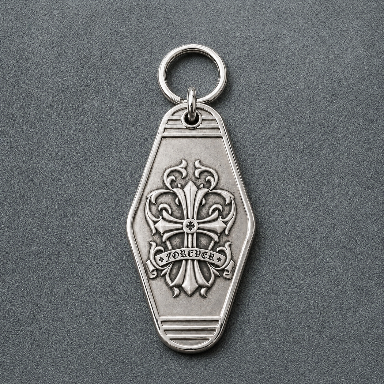 Fleur-de-Lis Crest Personalized Keychain