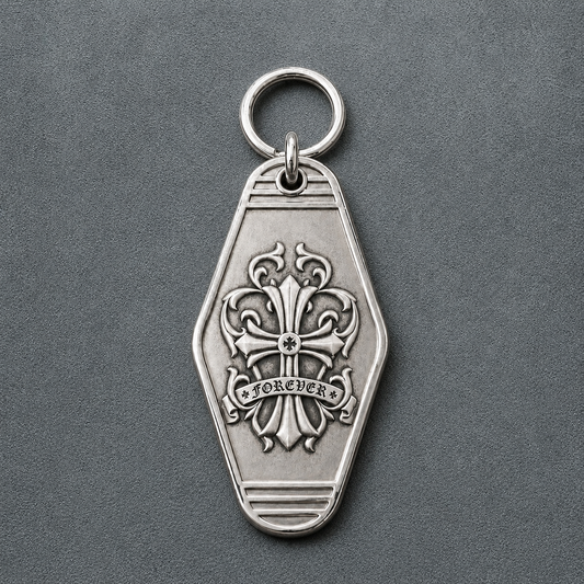 Fleur-de-Lis Crest Personalized Keychain