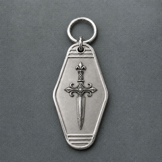 Knight’s Dagger Personalized Keychain