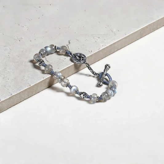 Handwoven 925 Sterling Silver Bracelet - Vintage Snowfall Design