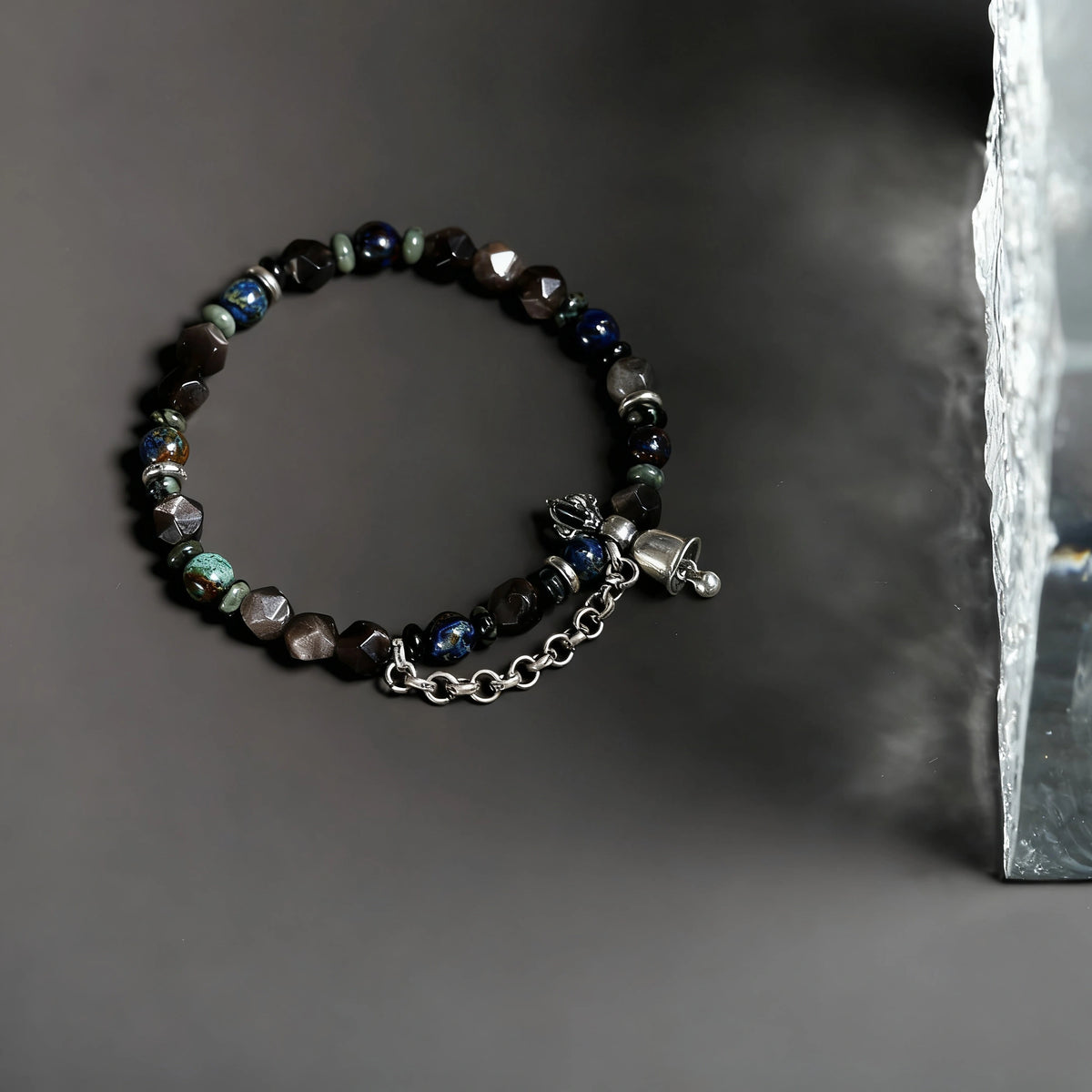 925 Sterling Silver Black Couple Bracelet - Minimalist Vintage