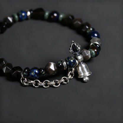 925 Sterling Silver Black Couple Bracelet - Minimalist Vintage