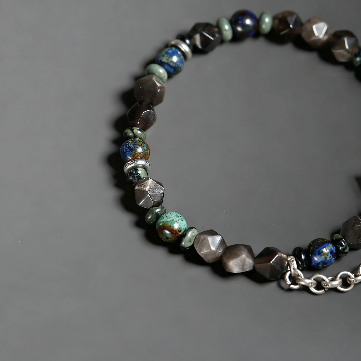 925 Sterling Silver Black Couple Bracelet - Minimalist Vintage