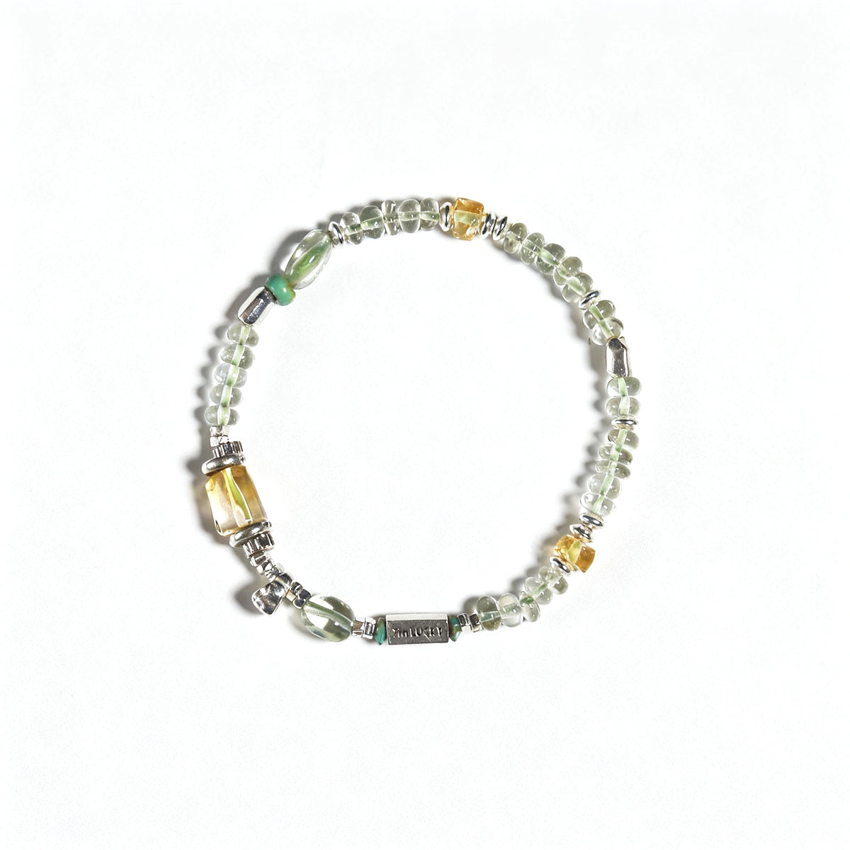 Fresh Green 925 Silver Bracelet - Handmade Vintage Minimalist Design