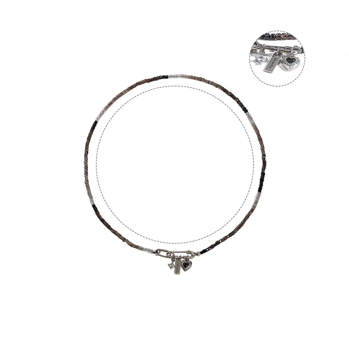 Gradient Silver Pendant Necklace - 925 Sterling Silver Vintage Design